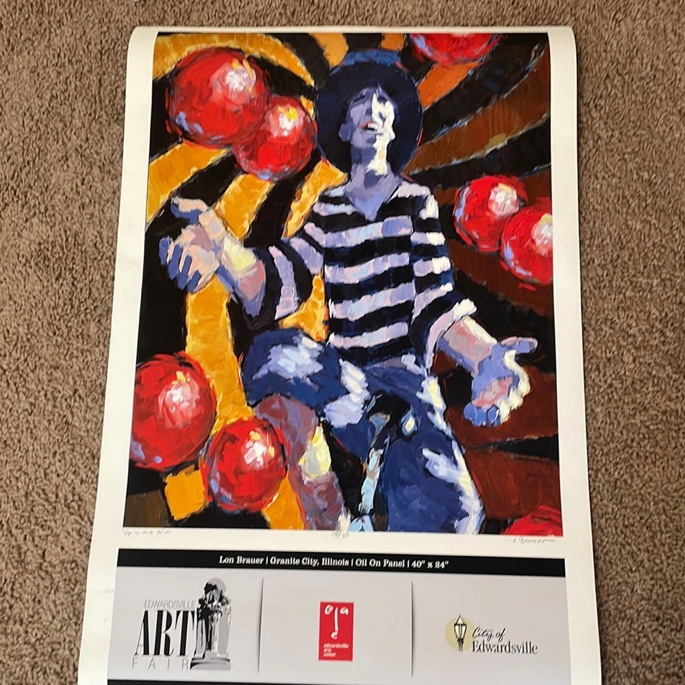 New poster of oil on panel “Up in the Air” by Lon Brauer of Granite City, IL